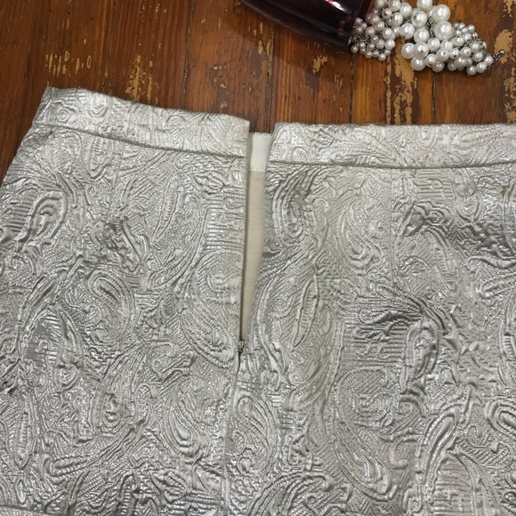 J Crew Origami Metallic Matelasse Skirt - Picture 6 of 7
